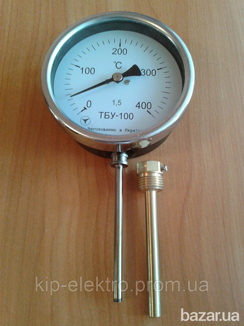Термометр биметаллический радиальный ТБУ-100 (ТБУ 100, ТБУ100, ТБ-100, ТБ 100, ТБ100, ТБП) Київ - зображення 2