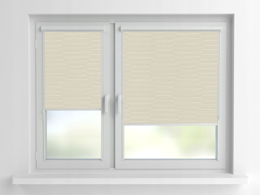 Рулонна штора Rolets Ніл 2-02-1100 110x170 см закритого типу Пудрова Київ - зображення 1