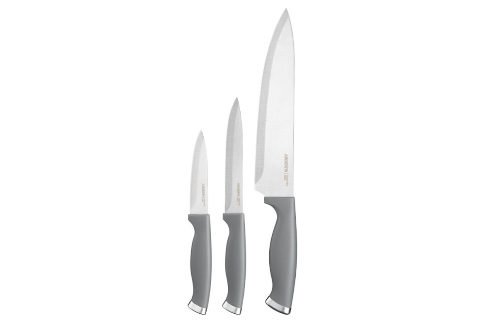 Набір ножів Ardesto Gemini Gourmet AR-2103-GR 3 предмети сірий Київ - зображення 1