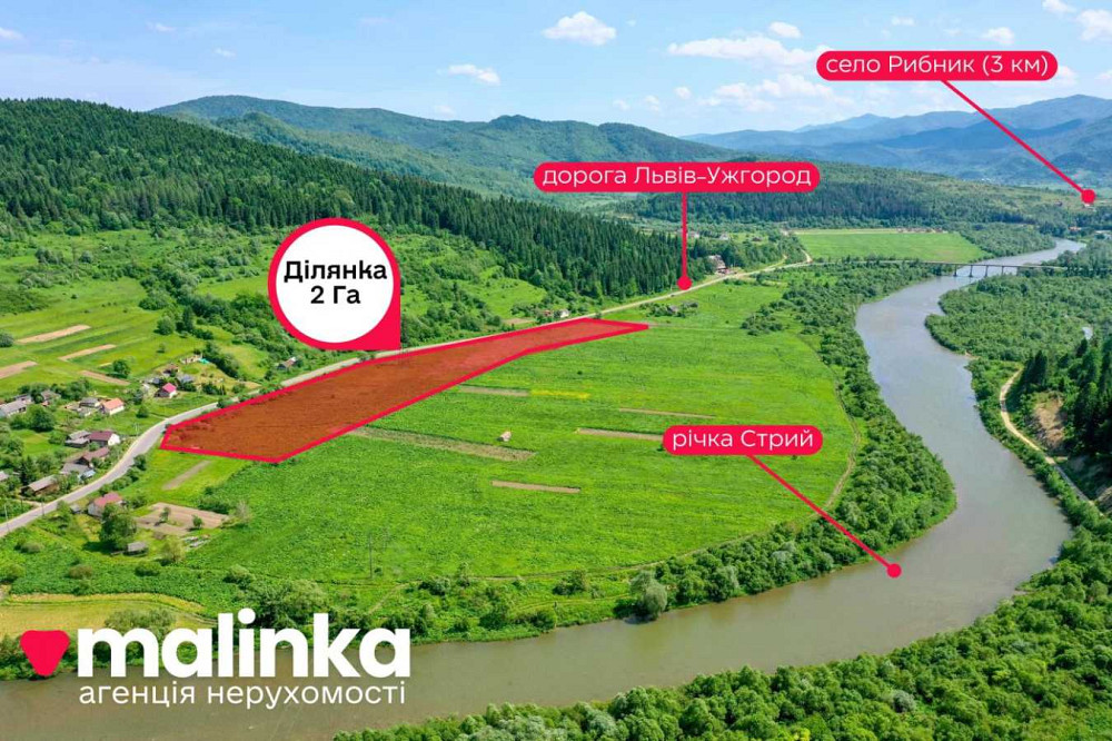 продажа земля сельскохозяйственного назначения Дрогобычский, Новый Кропивник, 100000 $  - зображення 2