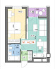 продажа 1-к квартира Киево-Святошинский, Коцюбинское, 42940 $ Коцюбинское