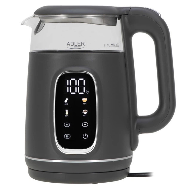 Электрочайник Adler AD 1305 grey silver 1.7 л серый Київ - зображення 1