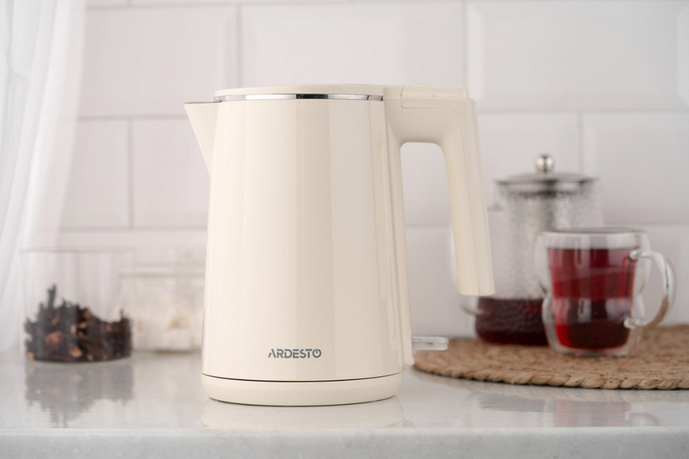 Электрочайник Ardesto EKL-F1BG 1 л бежевый Київ - зображення 5