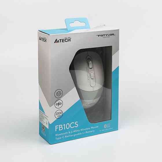 Мышь компьютерная безпроводная A4Tech Fstyler FB10CS Grayish White белая Київ