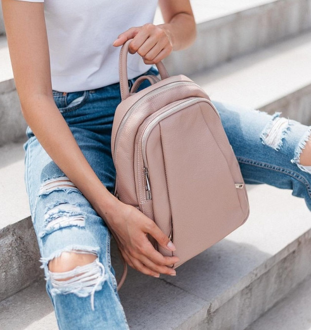 рюкзак шкіряний жіночий Італійський модний TS307 Киев - изображение 1