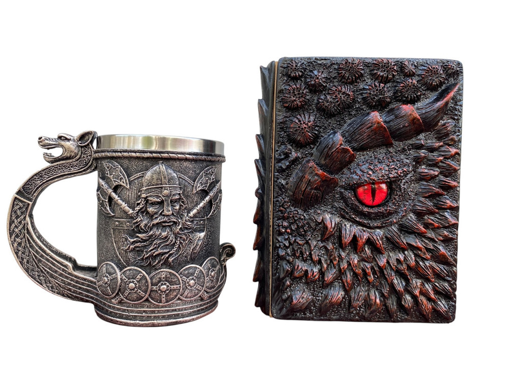 Подарочный набор Кружка 3D Корабль Викингов и Блокнот 3D «Око Пламенного Дракона» Київ - зображення 1