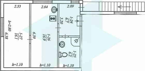 Здам. 1-кімн. кв. 2/2, ж/м Придніпровськ, вул. Прибережна Дніпро