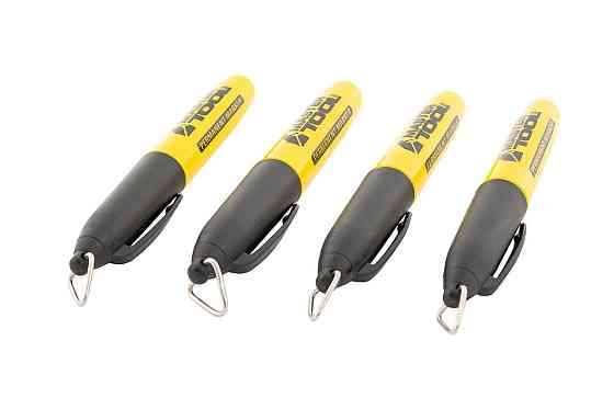 Маркер перманентный MASTERTOOL набор 4шт черный 14-1821 Харків