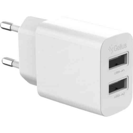 Мережевий зарядний пристрій Gelius Simple GP-HC059 2 USB 2.4A White (Код товару:41877) Харків