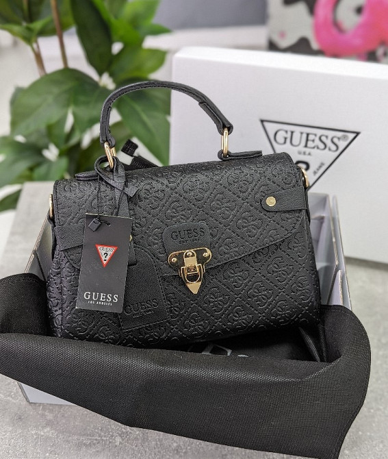 Сумка маленька жіноча Guess міні модна сумочка кросс-боді чорна AN120 Київ - зображення 1