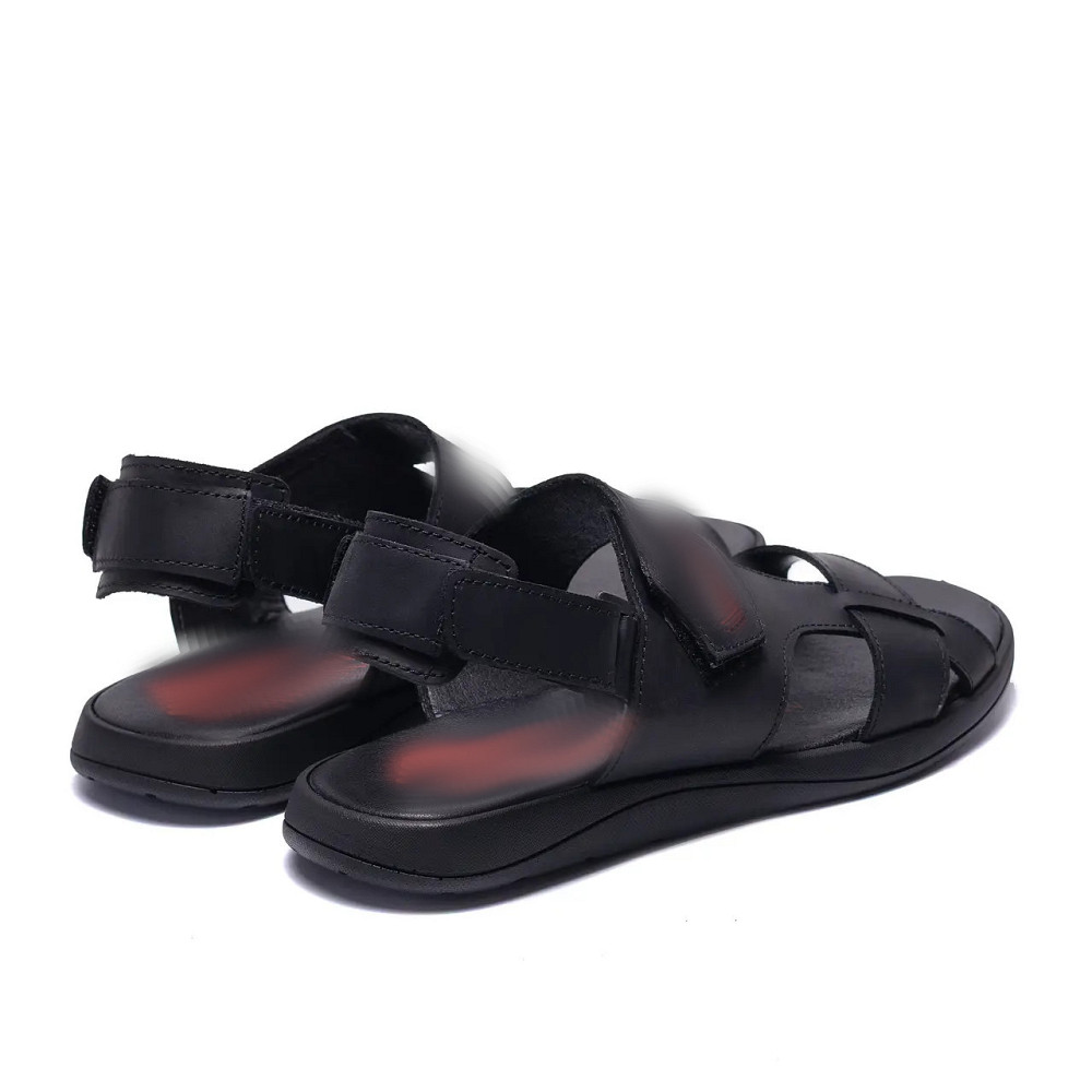 Мужские кожаные сандалии  Black Leather Київ - зображення 8