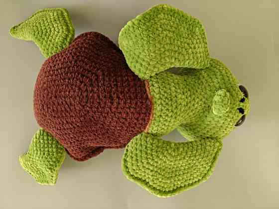 Іграшка Черепаха 37 см м'яка в'язана подарунок сувенір hand made ручна робота Нововолынск