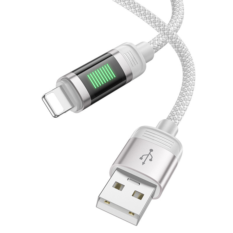 Дата кабель Hoco U126 Lantern 2.4A USB to Lightning (1.2m) Херсон - зображення 3