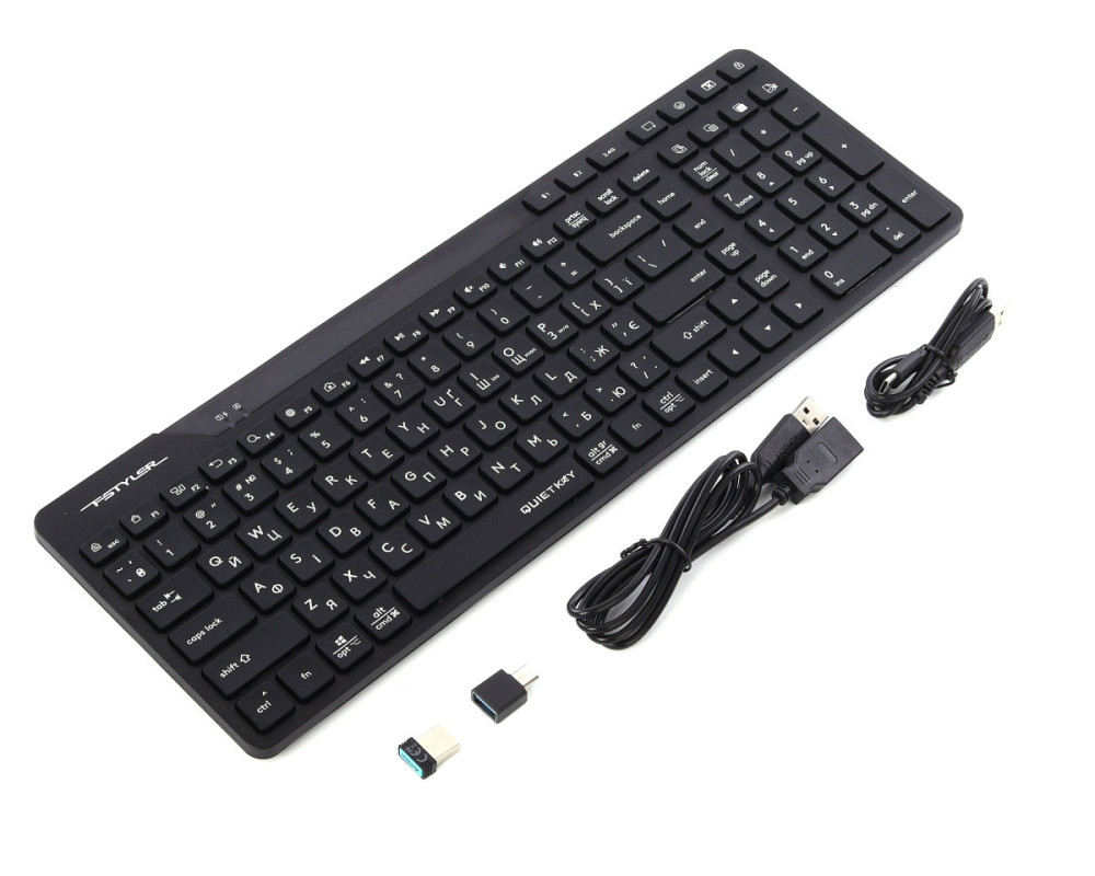 Клавиатура беспроводная A4Tech Fstyler FBK27CAS(Black) черная Киев - изображение 4