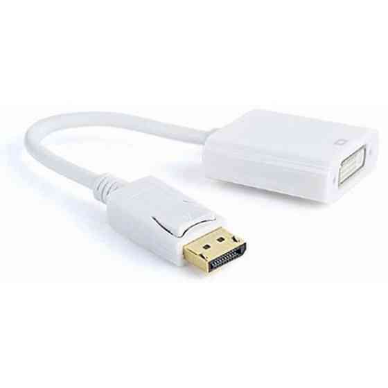 Перехідник Cablexpert DisplayPort-DVI, 0.1м, Білий (A-DPM-DVIF-002-W) Харків