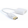 Перехідник Cablexpert DisplayPort-DVI, 0.1м, Білий (A-DPM-DVIF-002-W) Харків