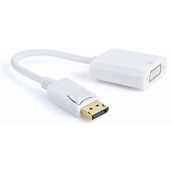 Перехідник Cablexpert DisplayPort-DVI, 0.1м, Білий (A-DPM-DVIF-002-W) Харків - зображення 1