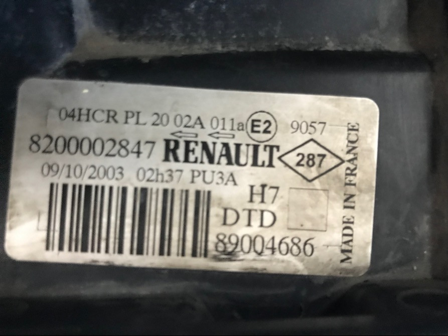 Бу корпус фары правый Renault Laguna 2, 8200002847, дефект-трещинка, крепления все целые Кропивницький - зображення 4