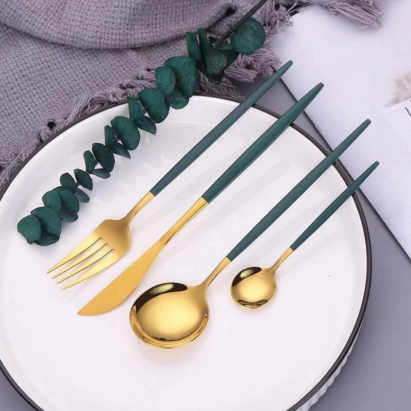Набор столовых приборов Kitchen зелёный Київ - зображення 7
