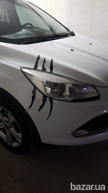 Наклейка на авто в виде Царапины Когтем Черная Бориспіль - зображення 2