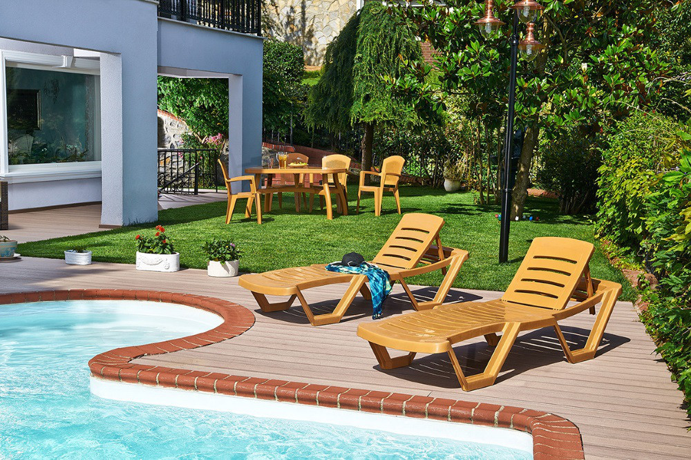 Шезлонг Irak Plastik Capissi белый Київ - зображення 4