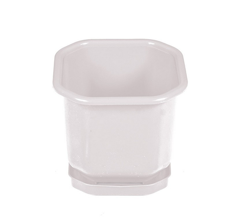 Горшок цветочный ГОСПОДАР 12х12 см с поддоном белый 92-8000 Харьков - изображение 1