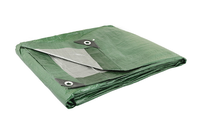 Тент MASTERTOOL GREEN/SILVER 2х3 м двухсторонний 130 г/м² 89-1203 Харьков - изображение 2