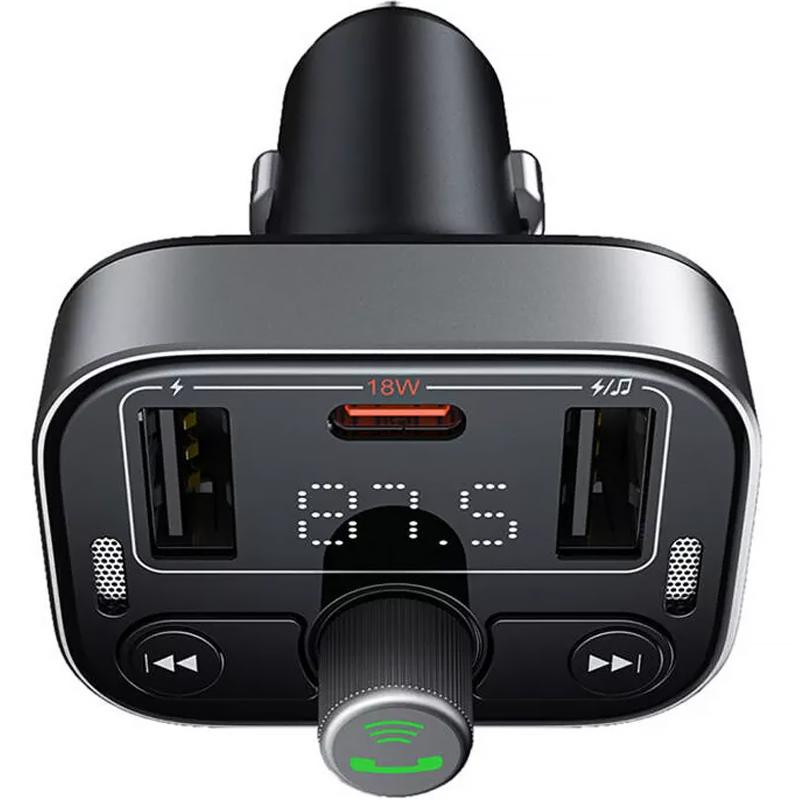 АЗУ FM модулятор Baseus S-09 Pro Series 18W (2USB-A/1C) (C10762200113) Херсон - зображення 2