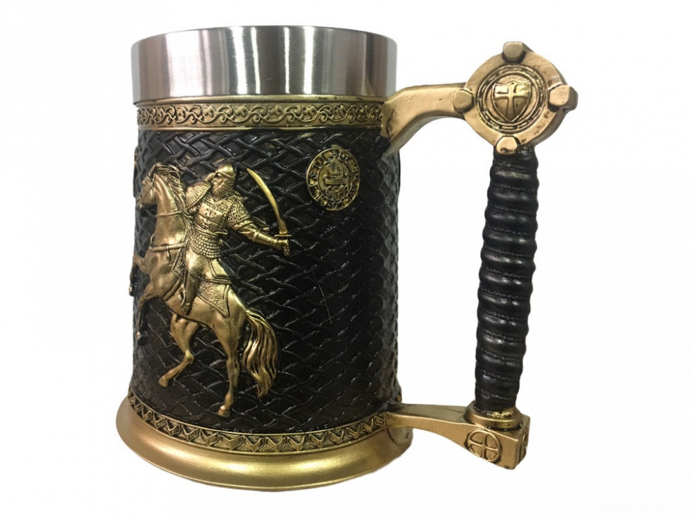 Кружка Чашка 3D Skull Mug Череп Пивная кружка Рыцарь на коне 3D Рыцарь Крестоносец Київ - зображення 6