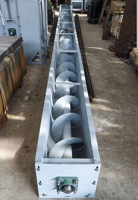 Шнековый транспортер для зерна  в жолобе наклонный , шнек Киев - изображение 12