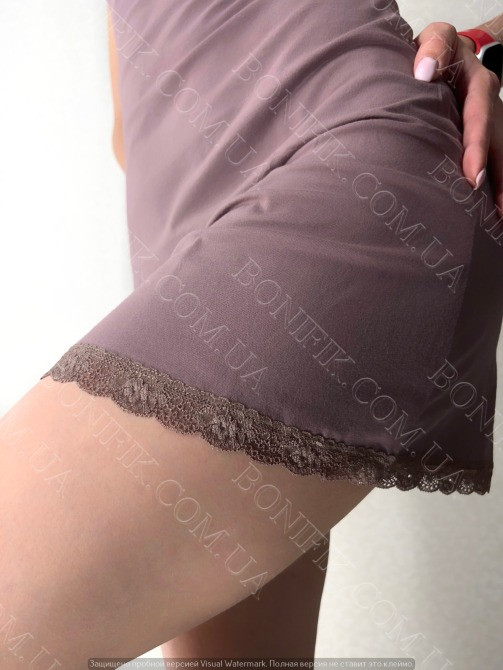 Женская ночная сорочка с кружевом и драпировкой "Midnight" (16332) (арт. 1757) Кривой Рог - изображение 4