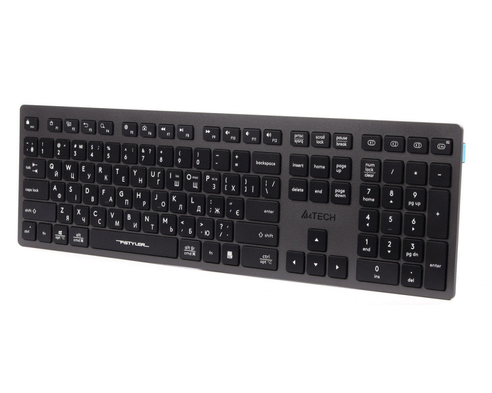 Клавиатура беспроводная A4Tech Fstyler FBX50C(Grey) серая Київ - зображення 2