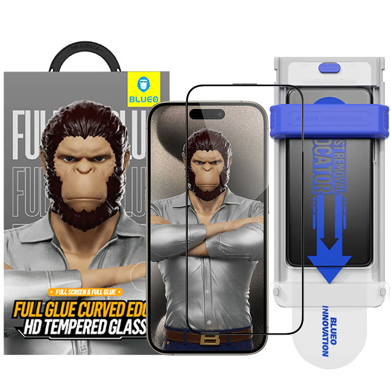 Защитное 3D стекло Blueo Hot Bending для Apple iPhone 16 Pro Max (6.9") (+ аппликатор) Херсон - изображение 1
