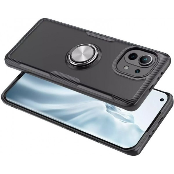 Чохол Deen Crystal Ring for Magnet для Xiaomi Mi 11 Black/безбарвний (Код товару:16777) Харків - зображення 2