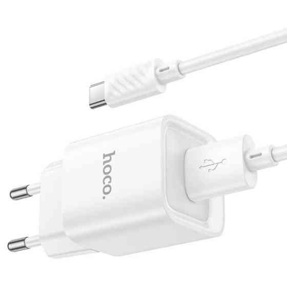 Мережевий зарядний пристрій Hoco C145A Charm QC3.0 18W 1USB 3A with MicroUSB cable White Харьков