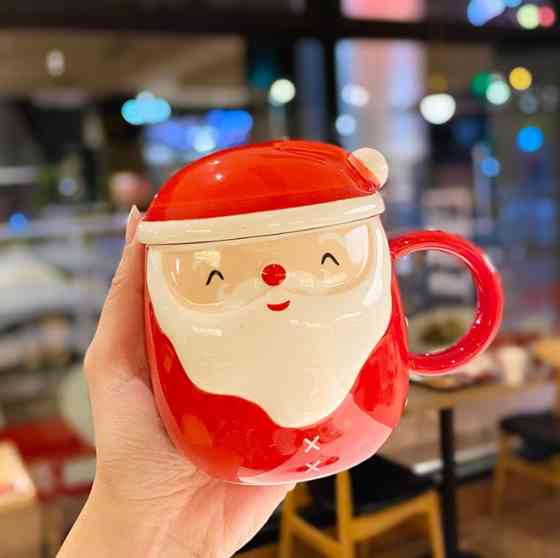 Кухоль з кришкою новорічна Santa Claus 4 13717 350 мл Київ