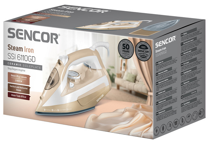 Утюг Sencor SSI 6110GD 2600 Вт золотистый Київ - зображення 3