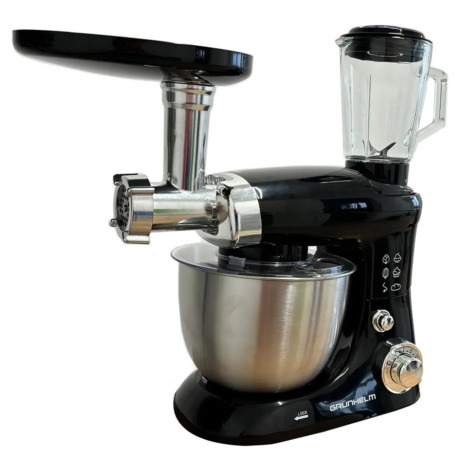 Кухонный комбайн Grunhelm GKM0016B 1500 Вт черный Київ - зображення 7