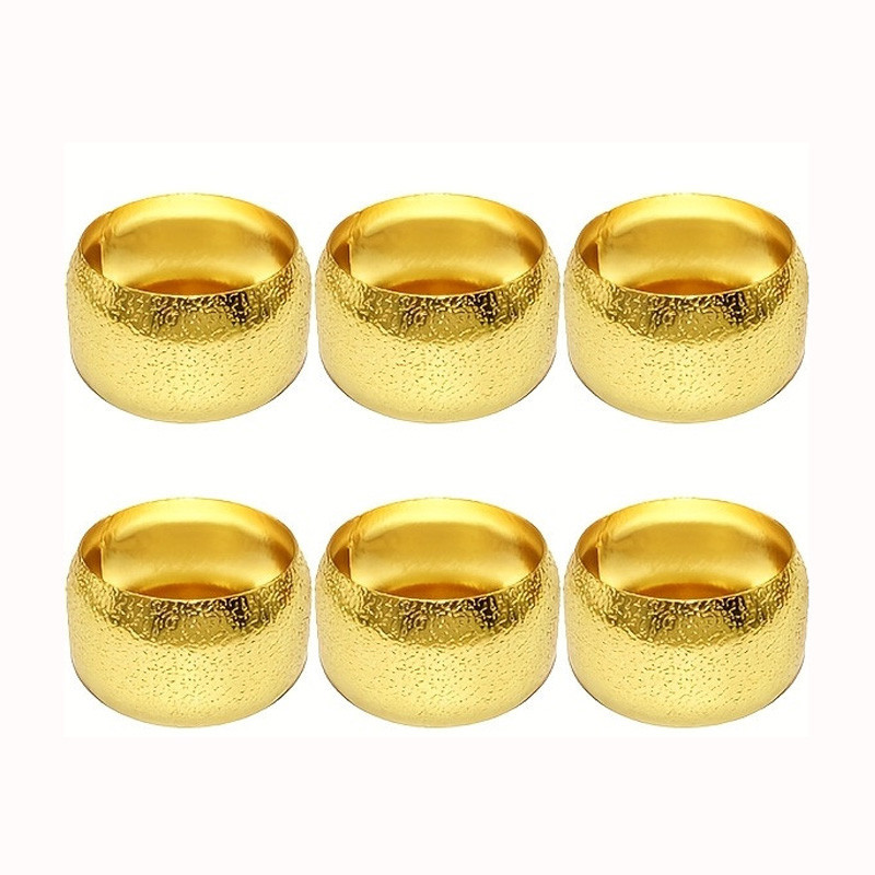 Набор колец для салфеток Leeseph Gold 6 шт Mv077 Одеса - зображення 7