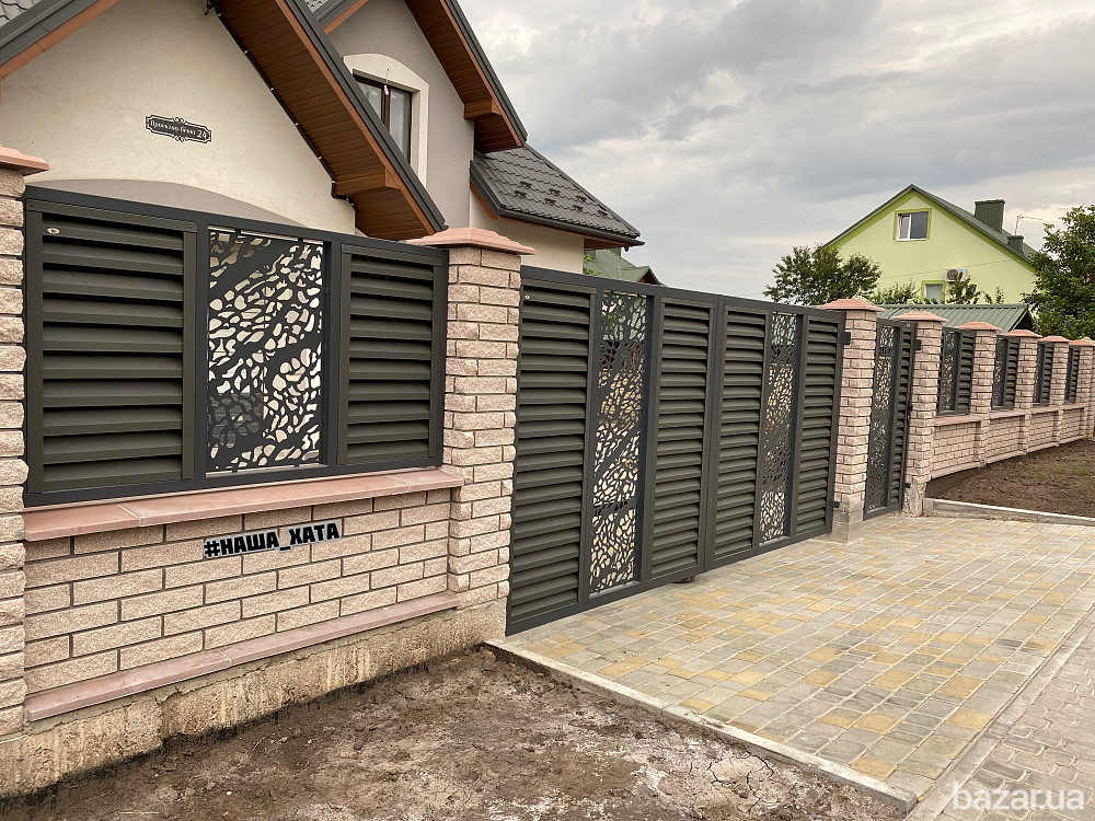 Сучасний паркан з цегли Конструктор у Києві Київ - зображення 3