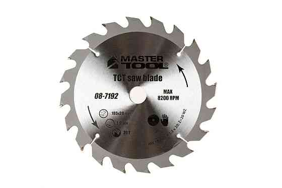 Диск пильный для дерева MASTERTOOL с твердосплавными напайками 185х20х20Т адаптер 20-16 08-7192 Харків