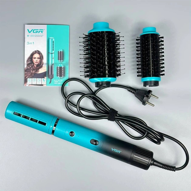 Фен-стайлер VGR V-489 GREEN 1300 Вт зеленый Киев - изображение 5