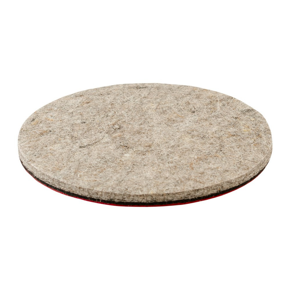 Круг полировочный MASTERTOOL на липучке из натурального войлока жесткий влагостойкий 6 мм Ø 150 мм н Харків - зображення 1