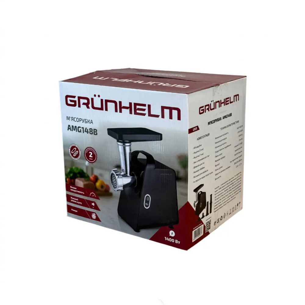 Кухонная машина Grunhelm GKM0017B 1400 Вт черная Київ - зображення 8