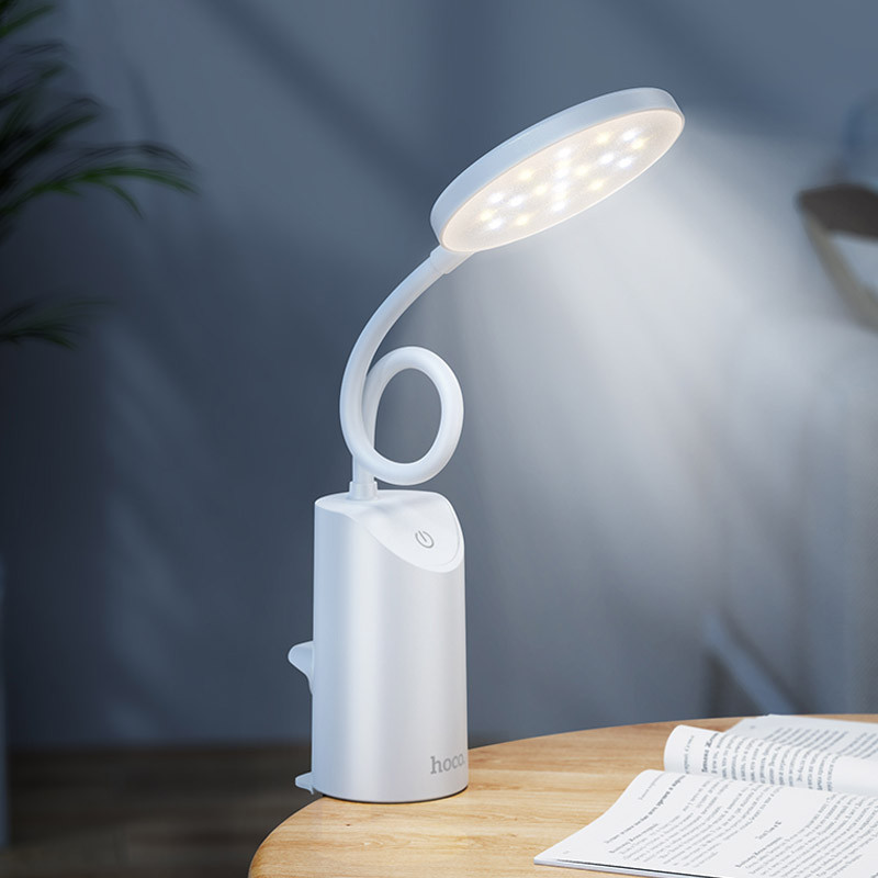 Настольная LED лампа Hoco HX10 Clip table lamp (1200mAh) Херсон - зображення 4
