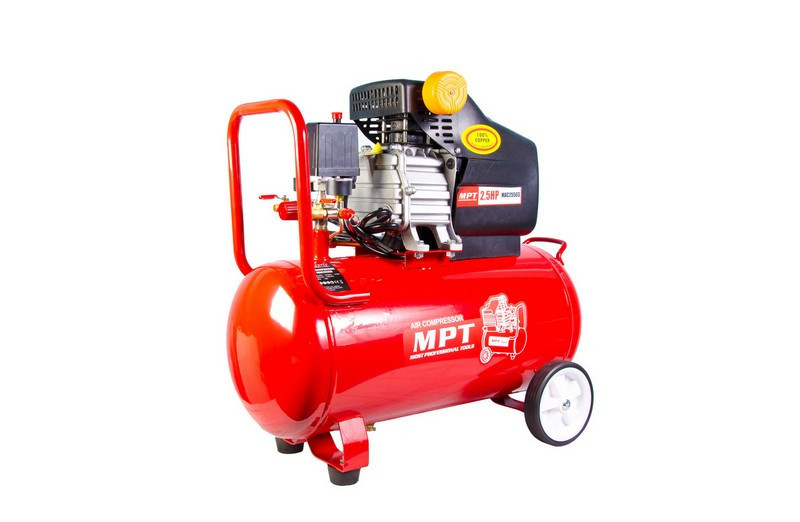 Компрессор MPT PROFI 50 л 2000 Вт/2.5 л.с. 2850 об/мин 140 л/мин 8 атм 2 выхода медная обмотка MAC25 Харків - зображення 2