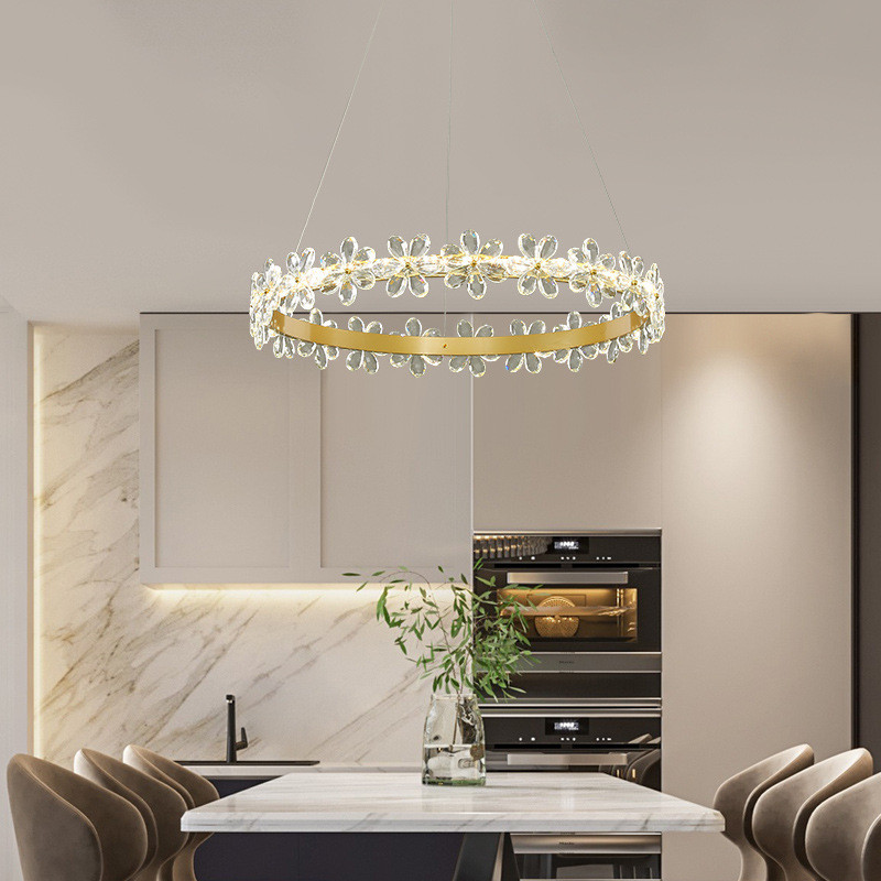 Люстра стельова LED D8089/600-k Золото 15-150х60х60 см. Київ - зображення 1