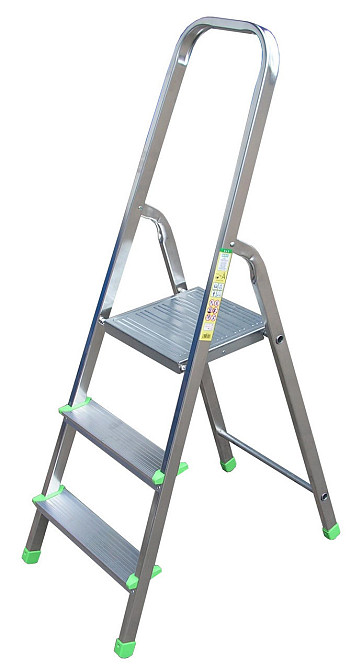 Стремянка лестница односторонняя алюминиевая - ITOSS 913 (3 ступени) 15084 Київ - зображення 4