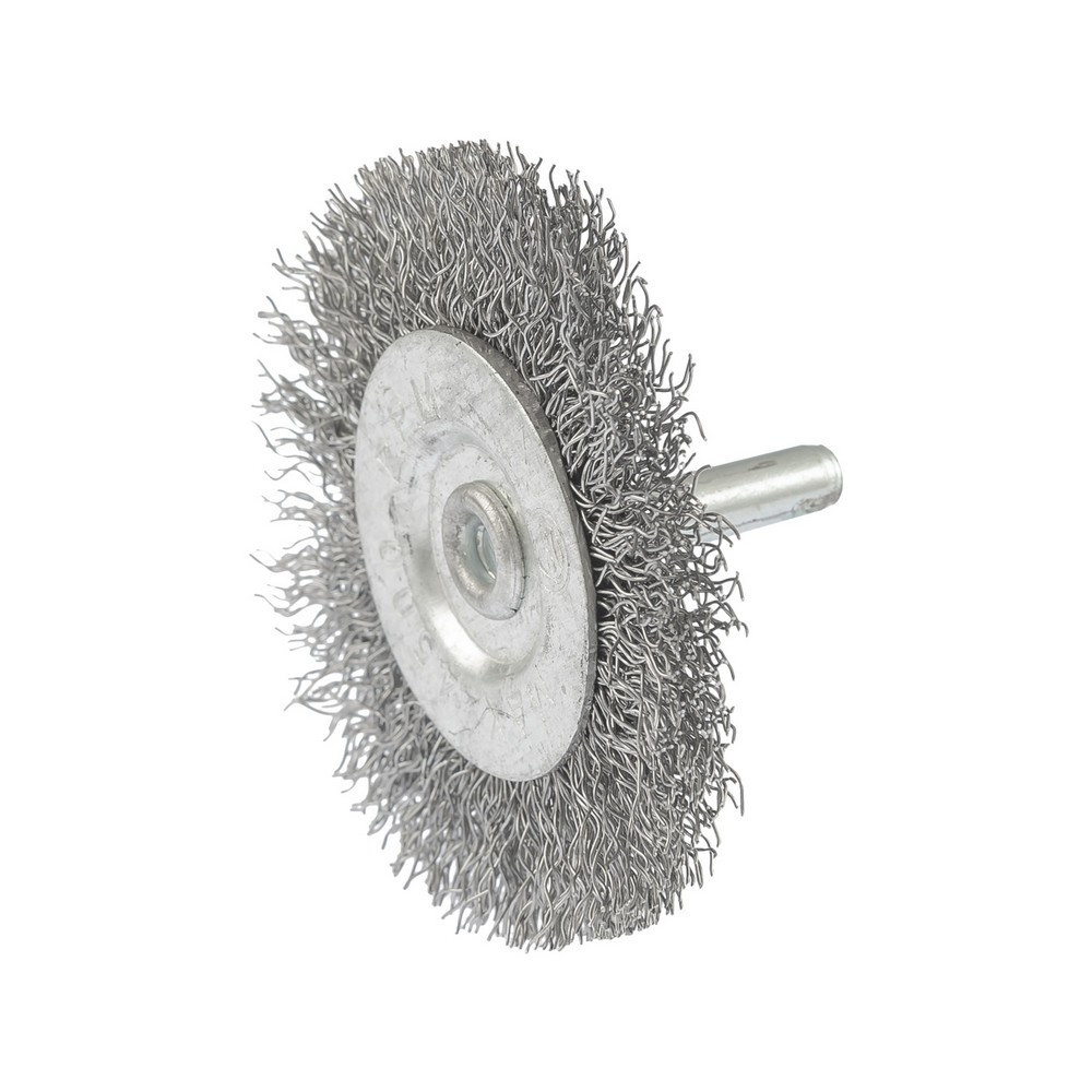 Щетка дисковая MASTERTOOL из рифленой проволоки Ø 60 мм со стержнем ¼" 19-9806 Харьков - изображение 1