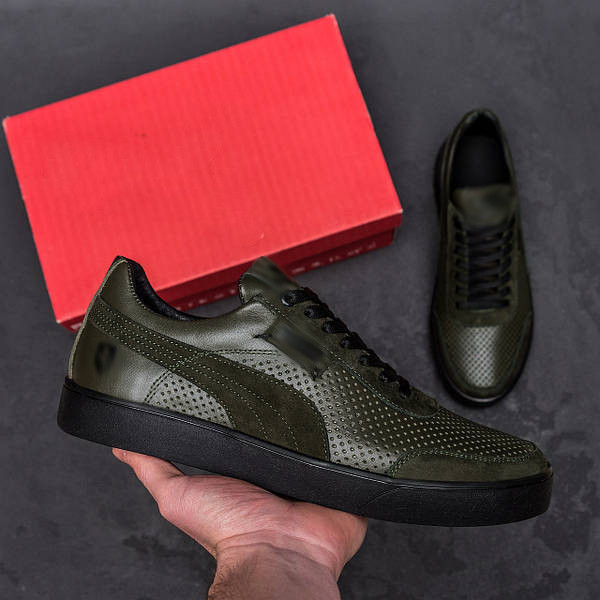 Чоловічі літні шкіряні кеди перфорація Киев - изображение 10